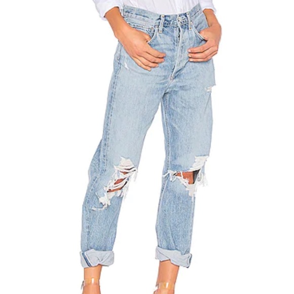 AGOLDE 90's Mid Rise Loose Fit in Fall Out - Picture 3 of 13